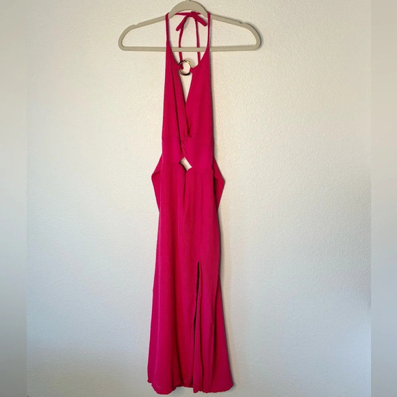 Lovers & Friends Myah Midi Dress in Hot Pink - Picture 4 of 7